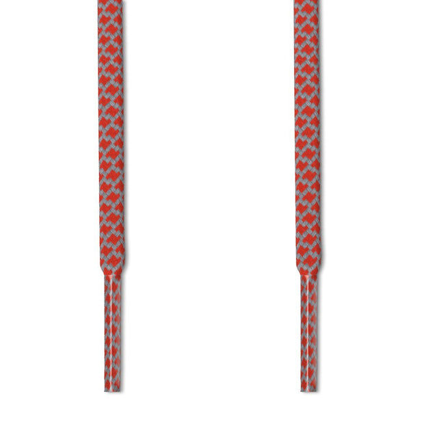 REFLECTIVE 2-TONE ROPE LACES in RED - LACES.SUPPLY FOR YEEZY BOOST, ADIDAS, NIKE, JORDAN