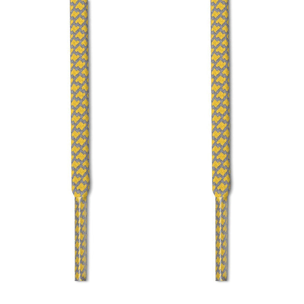 REFLECTIVE 2-TONE ROPE LACES in YELLOW - LACES.SUPPLY FOR YEEZY BOOST, ADIDAS, NIKE, JORDAN